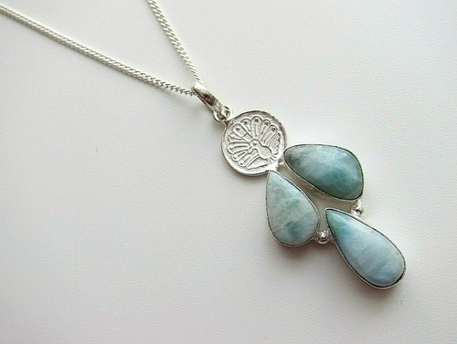Natural Blue Caribbean Larimar Gemstone Pendant\s, Earrings or Bangle. - Picture 14 of 99