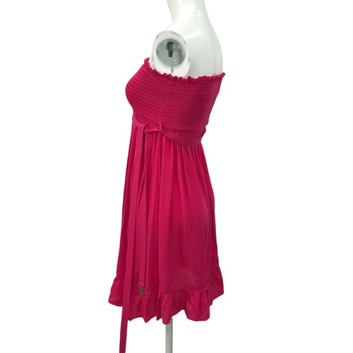 Vintage Y2K Juicy Couture Pink Velour Halter Strapless Beach Royalty Dress Small - Picture 2 of 12