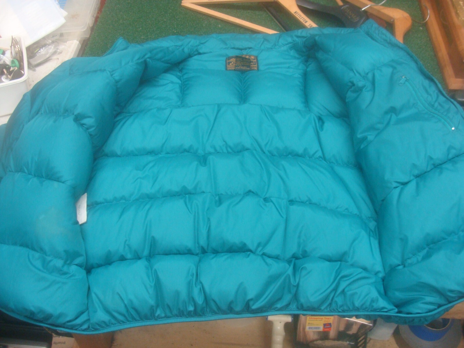 Eddie Bauer ladies Teal color Puffer Coat Jacket Park… - Gem