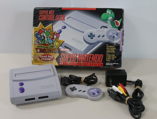 Super NES Control Deck Super Nintendo Mini Complete in Box SNS-101 - EXCELLENT