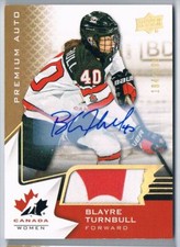 2020-21 UPPER DECK TEAM CANADA WOMEN PREMIUM SWATCH AUTOGRAPHS BLAYRE TURNBULL