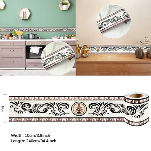 Self Stick Wall Panel Bathroom Skirting Tile Trim Waterproof Sticker - Picture 8 of 37