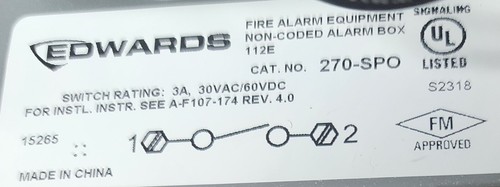Edwards Signaling 270-SP0 Fire Alarm Station - Picture 3 of 4