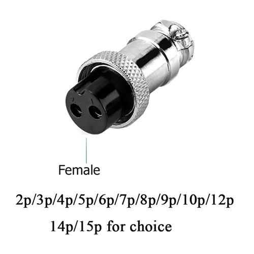 GX20 Aviation Plug + Socket Cable Connector Panel Mount 2-15 pin M20 Male Female - Picture 5 of 17