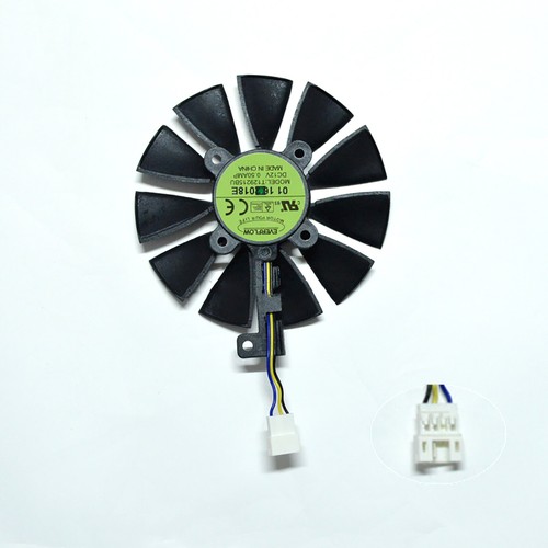 87mm 4 Pin Grafikkarte Lüfter Dual Fan T129215BU für ASUS GTX1060 1070 RX480 Neu - Photo 3/5
