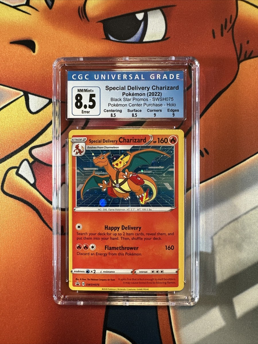 Pokemon Special Delivery Charizard Promo SWSH075 CGC 8.5 Crimp