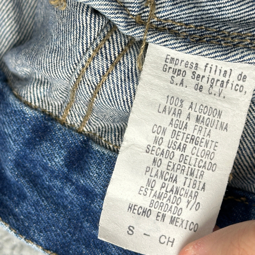 Vintage Senor Frogs Denim Jacket Size 38 Small Blue Cancun Mexico - Picture 12 of 17