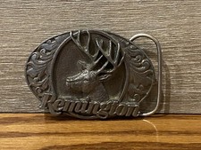VINTAGE 1994 REMINGTON ARMS DEER BELT BUCKLE BY BERGAMOT FIRST PRODUCTION RUN