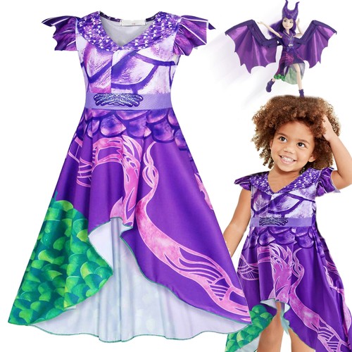 Girls Kid Cinderella Frozen Mermaid Elsa Fancy Dress Cosplay Party Fairy Costume - Picture 25 of 71