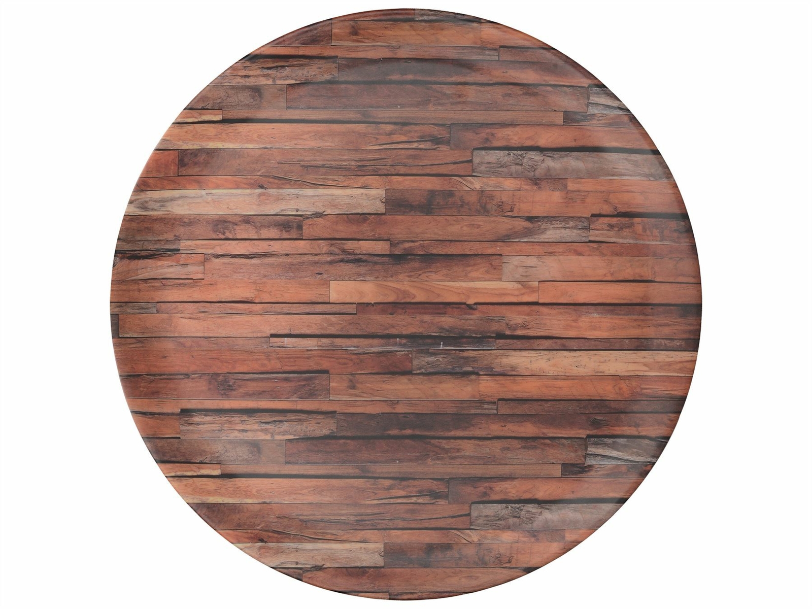 2x Creative Tops Wood Cabin Round Matte Tray