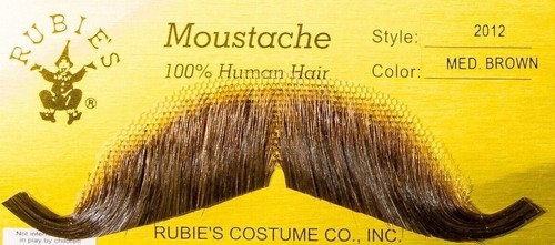 Rubies Costume European Moustache 100%Human Hair Professional European Mustache. - Picture 8 of 10