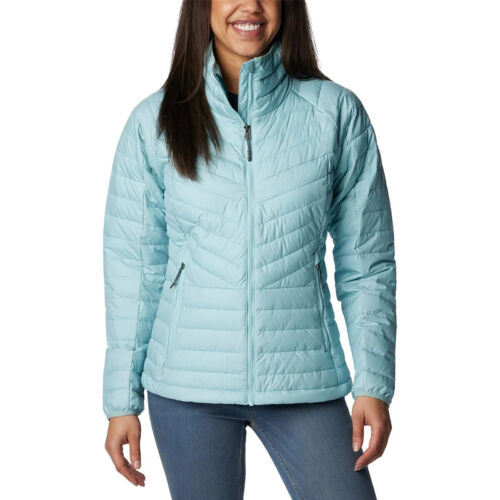 Columbia Women's Powder Lite II Jacket, Omni Heat Thermal Puffer Aqua Haze Sz S - Picture 2 of 6