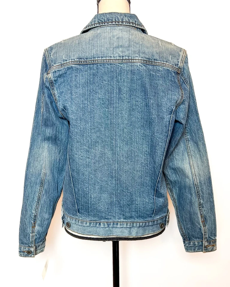 JAQUETA JEANS JUVENIL GUESS BOYS, Pedra Média, G (16-18), NOVA - Imagem 3 de 4