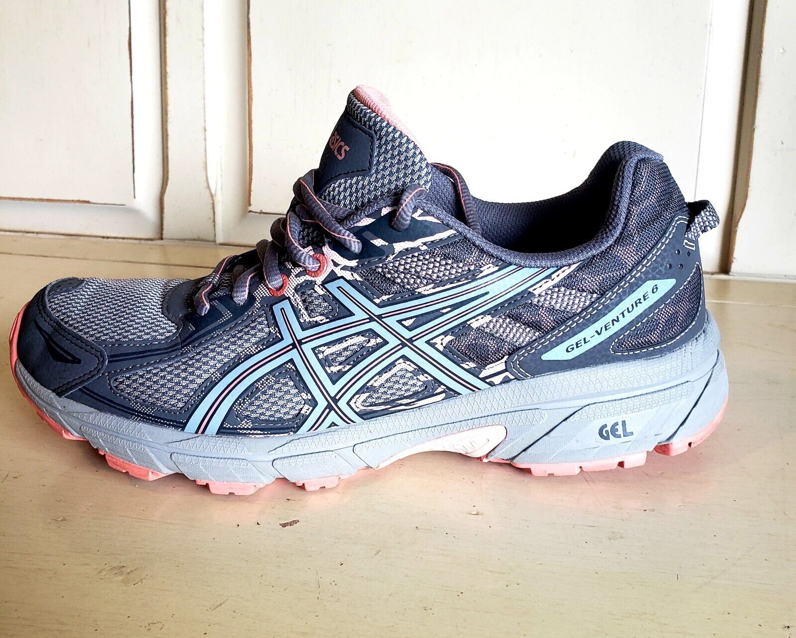 ASICS Gel Venture 6 Womens Size Running Walking Gym Train Shoes Peach/Grey | eBay ASICS Gel Venture 6 Womens Size Running Walking Gym Train Shoes Peach/Grey | eBay