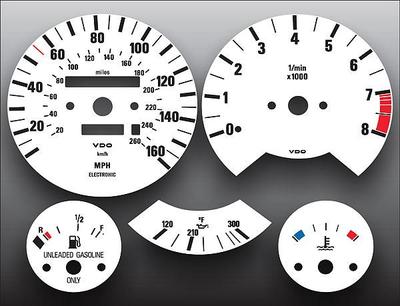 White Face Gauges for 1988-1991 BMW M3 E30 3 Series | eBay