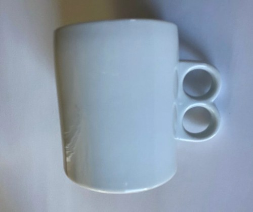 Blue Tree Yellow Leaves 2 Finger Coffee Tea Mug Stoneware 8 Oz Collectible Rare - Picture 9 of 12