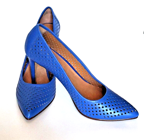 Zapatos de salón para mujer HALOGEN de cuero recortados azules. Zapatos de vestir 8,5 M Nuevos sin caja - Imagen 6 de 12