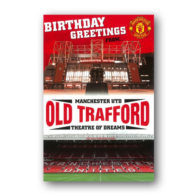 Manchester United Fc 3d Stadium Pop Up Birthday Card With Envelope Gift Xmas New Sports Mem Cards Fan Shop Soccer Other
