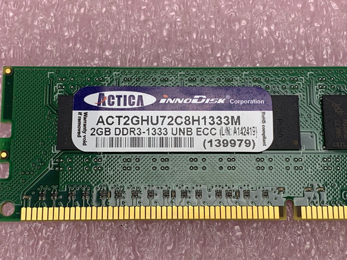 ACTICA ACT2GHU72C8H1333M 8GB Kit 4X2GB PC3-10600 DDR3-1333 CL9 ECC UNB DIMM - Picture 4 of 7