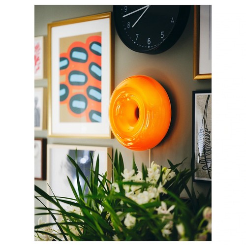 IKEA VARMBLIXT orange Glas Donut Tisch-/Wandlampe - Bild 1 von 7