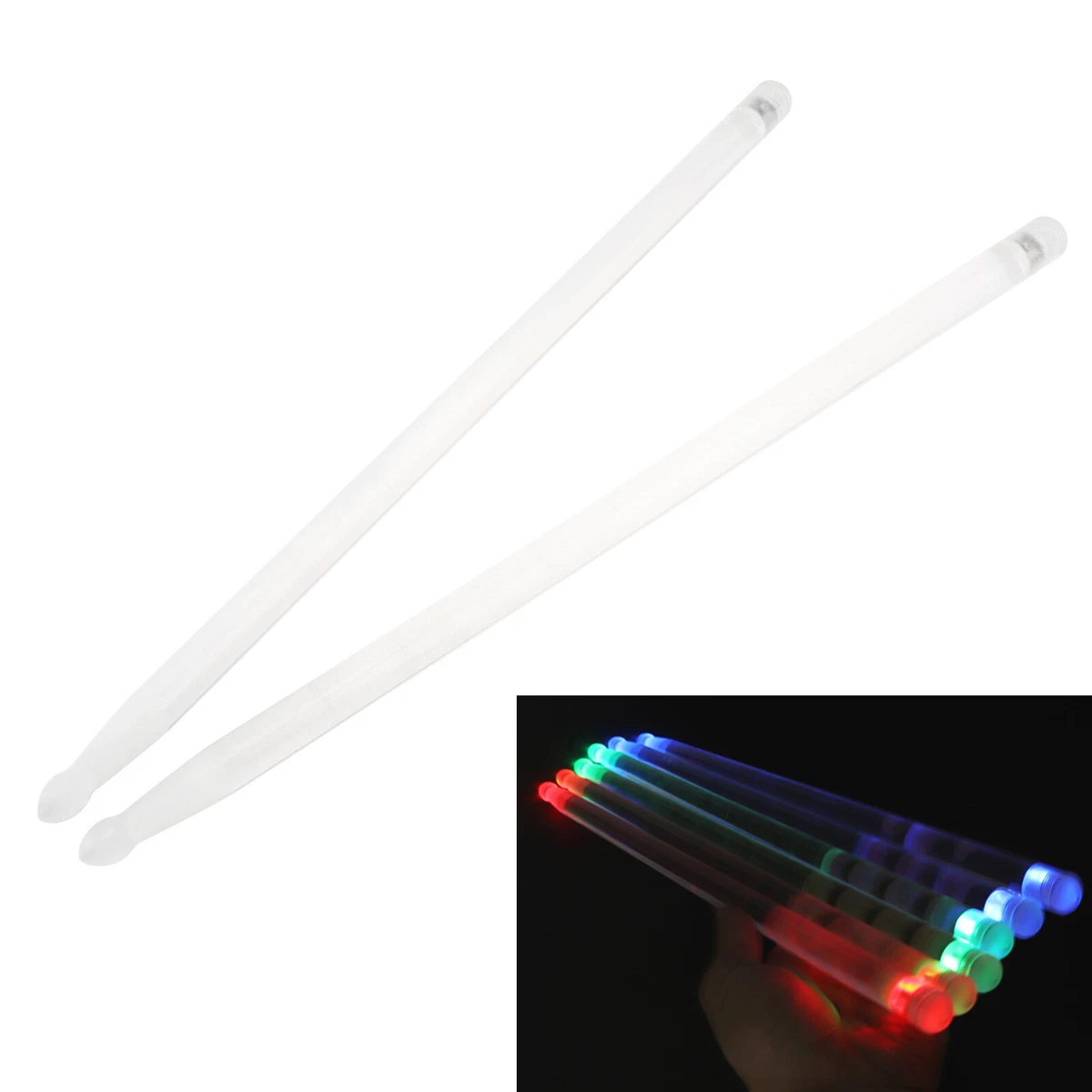 LED Light Up Drum Sticks Glow In The Dark Drumsticks Gift for