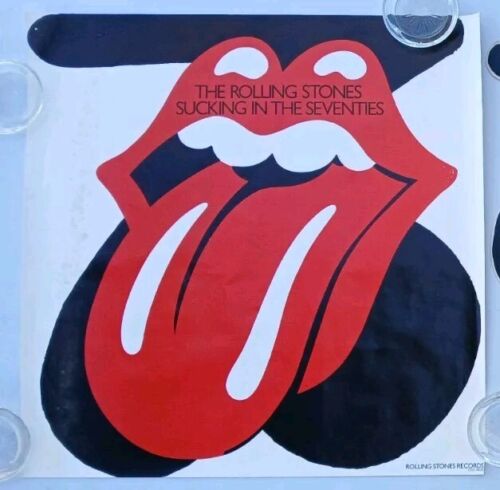 Rolling Stones "Sucking in the 70's" Promo Die Cut Card Stock Poster Rock Roll - Picture 4 of 5