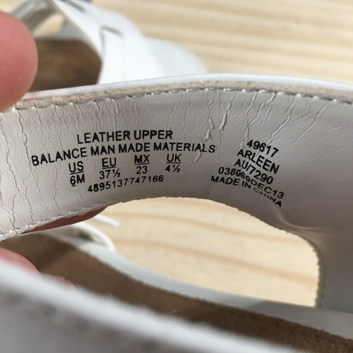 I Love Comfort Sandals Womens 6 M Arleen Gladiator White Leather Open Toe 49617 - Picture 17 of 19