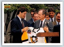 1991-92 Upper Deck George H.W. Bush White House Welcome Pittsburgh Penguins #47