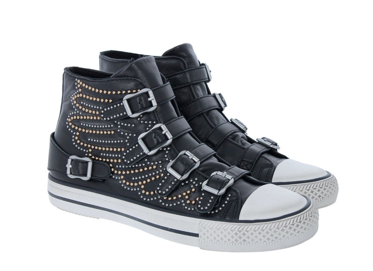 mal humor cura Matemático Ash Brand Women&#039;s Verso High Top Leather Shoes Sneakers Black Stud  Wings New | eBay