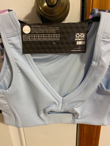 NEW GIRL'S SIZE MEDIUM ATHLETIC WORKS 2 PACK SPORTS BRAS BAND SIZE 32 - Picture 7 of 11