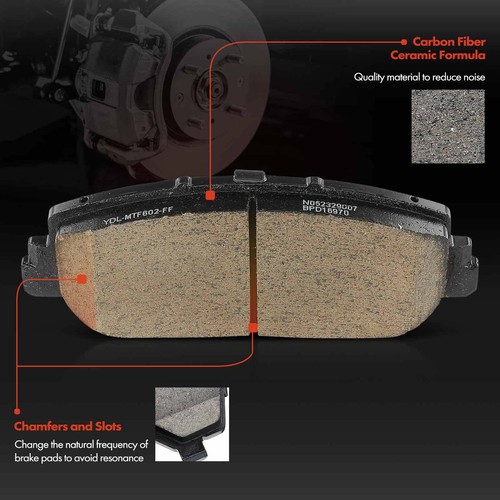 6x Front Disc Brake Rotors & Ceramic Brake Pads for Honda Accord Civic Acura ILX - Picture 7 of 8