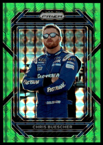 2023 PRIZM NASCAR RACING NEON GREEN MOSAIC #62 CHRIS BUESCHER 009/249
