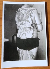 Bernard Kobel Traditional Tattoo Photo B&W Vintage Tattooed Woman Angel On Back