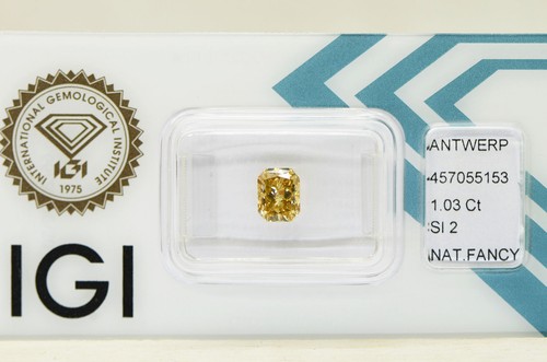 Diamante Forma Radiante Natural Elegante Marrón Suelto 1,03 Quilates Certificado IGI SI2 - Imagen 4 de 5