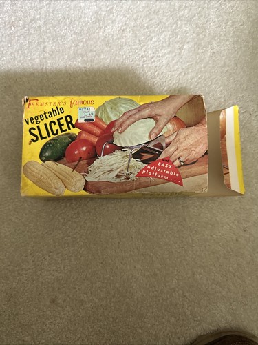 Vintage FEEMSTER'S Famous Vegetable Slicer Adjustable In Original Box