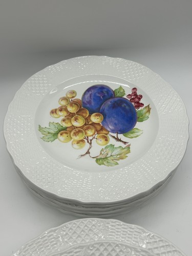 Marlborough Old English Simpsons Set Of 12 Ironstone Salad Plates Fruit Design - Picture 11 of 21