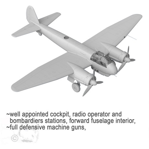 ICM 482381/48 JUNKER JU 88C-6 KIT CACCIA PESANTE DOPPIO MOTORE - Foto 5 di 7