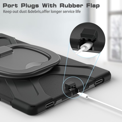 Für Samsung Tab S8 Ultra 14.6 robuste stoßfeste Hülle drehbarer Griff Ständer - Bild 73 von 73