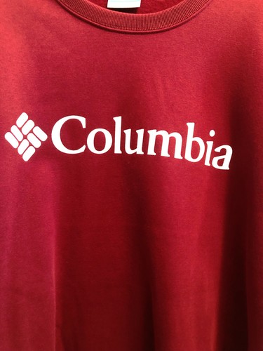 SUDADERA NUEVA CON ETIQUETAS COLUMBIA ROJA OXIDADA XXL 2XL WOODLANE PARK LOGO CREW - Imagen 3 de 7