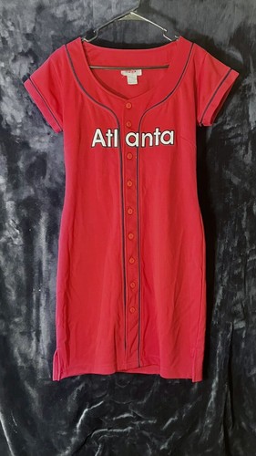Retro Vintage Atlanta rotes Jerseykleid Größe M - Bild 1 von 6