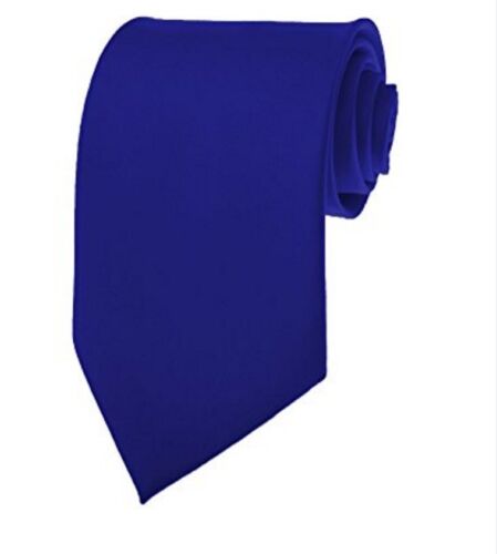 Men's Dress Tie Solid Color Classic Neck Tie 100% Silk Polyester Woven Necktie - Picture 13 of 14
