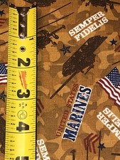 United States Marines 100 med cotton fabric by the yard 15 US Marine Semper Fi