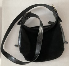 Tosca Blu  Black  Crossbody Suede Messenger Bag Purse