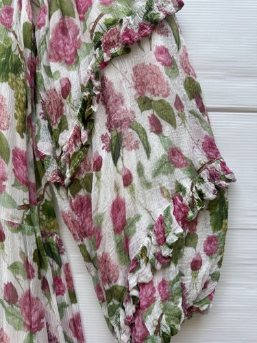 Palm Noosa Beatrix Chiffon Pink Blooms Print Midi Dress Size AU 10 Pls Read - Picture 13 of 21