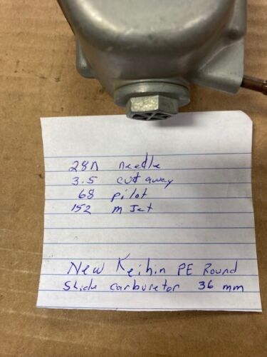 New Keihin PE Round Slide Carburetor 36 mm 152 mjet 68 pilot 3.5 cutaway 28n nee - Picture 4 of 4