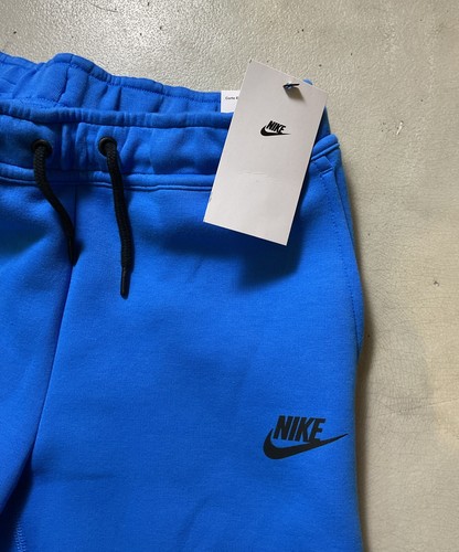Nike Sportswear Tech Boys Size Medium Blue Fleece Jogger Shorts FD3289-435 - Picture 7 of 7