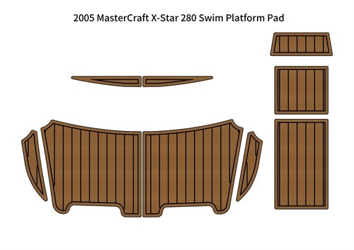 2005 MasterCraft X-Star 280 Swim Platform Boat EVA Faux Foam Teak Deck Floor Pad - Picture 1 of 22
