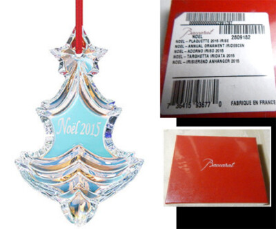 BACCARAT 2015 Annual Ornament, Noel Christmas Tree, IRIDESCENT
