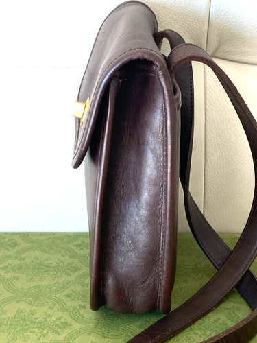 COACH VTG #9978 Small Leather Scooter Side Pack Crossbody Bag, 90s -Mahogany - Picture 6 of 12