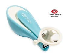 777 THREE SEVEN Nail Clipper Baby Blue Nail Clipper with Magnifier MADE IN KOREA